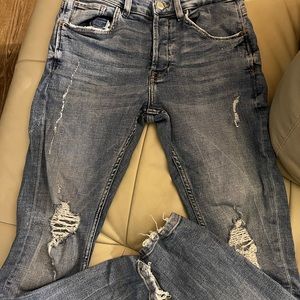 Zara mens ripped slim fit jeans - size 30